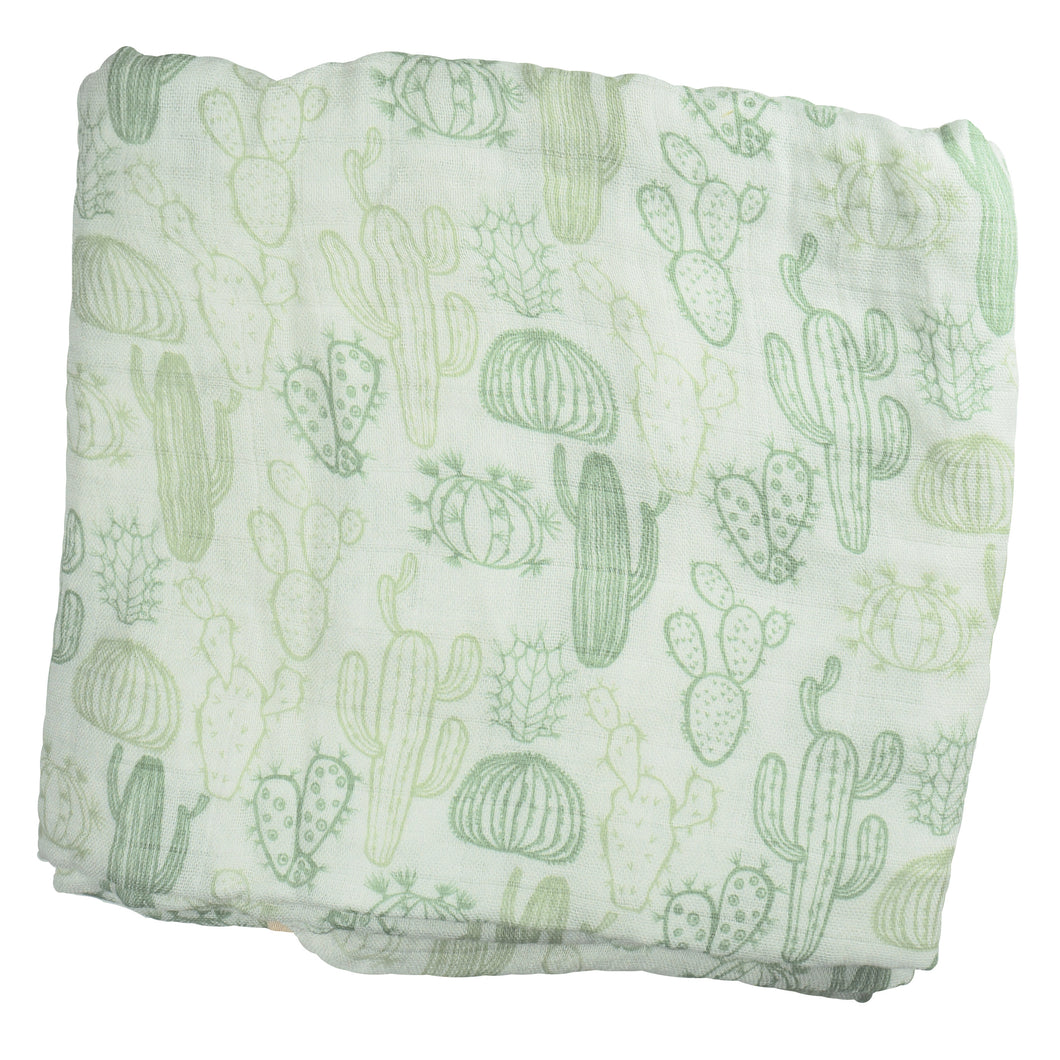 Cactus Swaddle 1 pack - soft muslin, bamboo/cotton blend