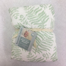 Load image into Gallery viewer, Fern Cozy Baby Blanket - 3 layers of soft muslin, made from bamboo/cotton blend. Great for swaddling, nursing cover, travel blanket and more
