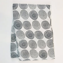 Load image into Gallery viewer, Black &amp; White Circles Muslin Swaddle Blanket

