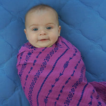 Load image into Gallery viewer, Berry Arrows Muslin Swaddle Blanket
