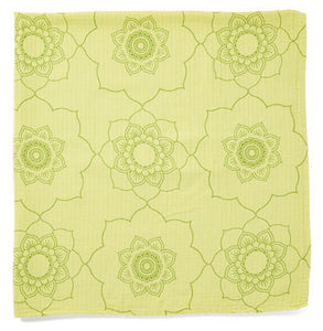 Lime Mandala Muslin Swaddle Blanket