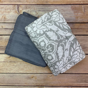 Gray/Neutral, 2pk of BAMBOO & Organic Cotton Muslin Swaddles 47"x47" made from Bamboo, muslin, nursing cover, large, light weight blanket