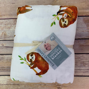 Sloths, Triple Layers Blanket with Jersey or Satin Options