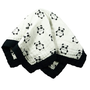Panda - Medium 3-layer Snuggle Blanket (23"X23")