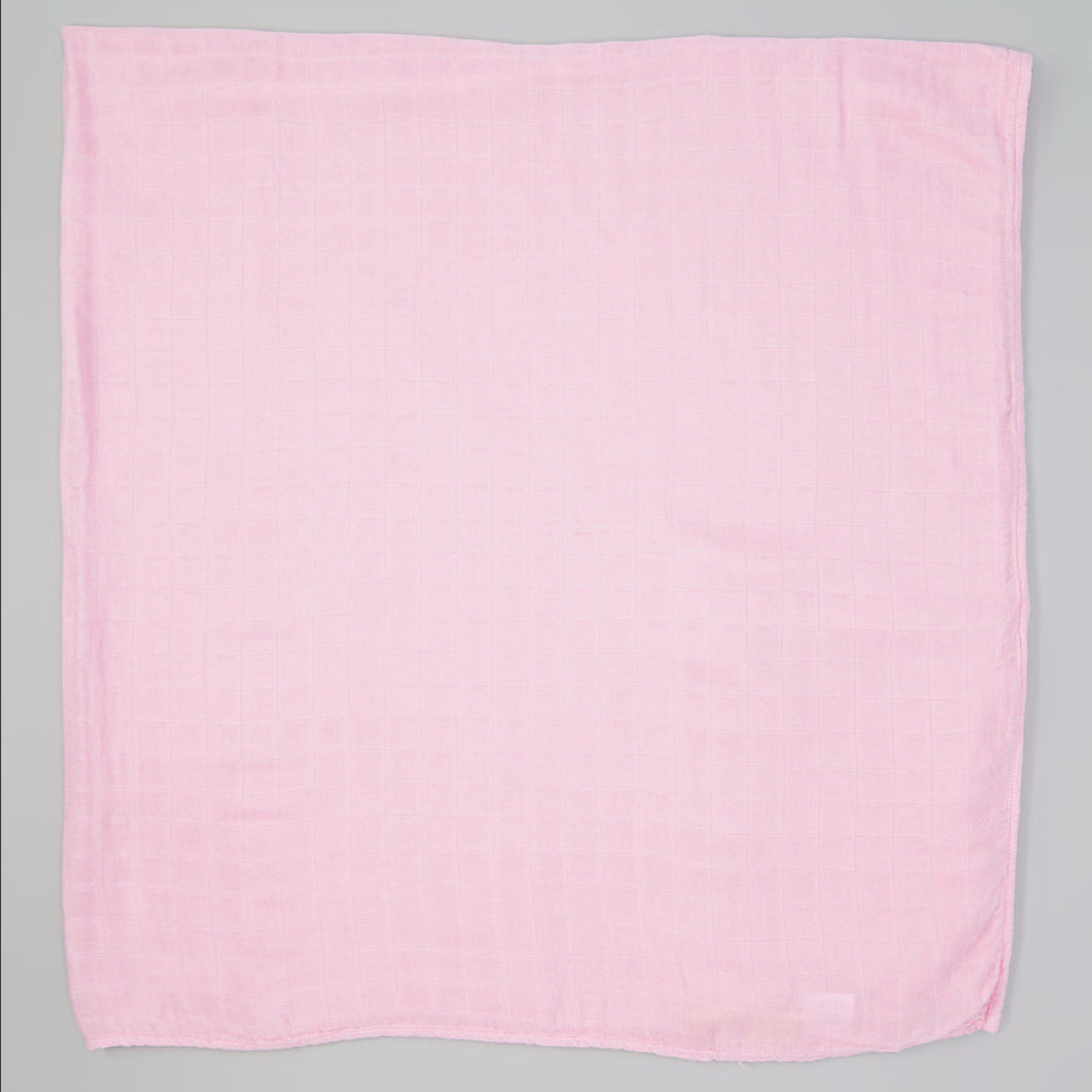 Solid Pink Swaddle 1 pack - soft muslin, bamboo/cotton blend